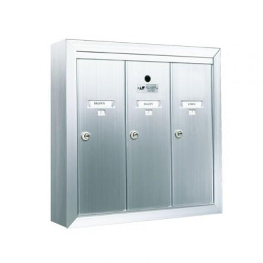 12503 - Standard 3 Door Vertical Mailbox Unit - Front Loading