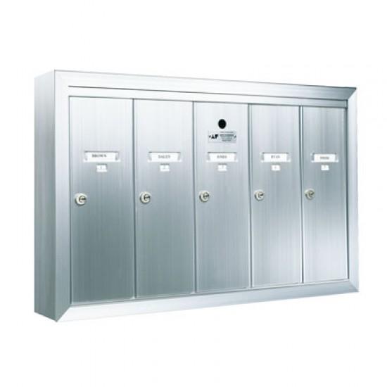 12505 - Standard 5 Door Vertical Mailbox Unit - Front Loading