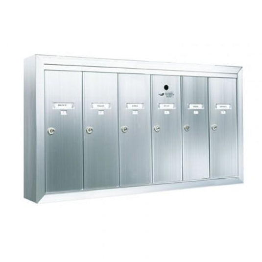 12506 - Standard 6 Door Vertical Mailbox Unit - Front Loading