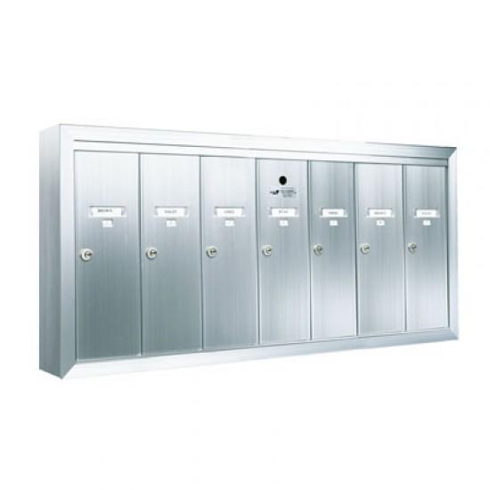 12507 - Standard 7 Door Vertical Mailbox Unit - Front Loading
