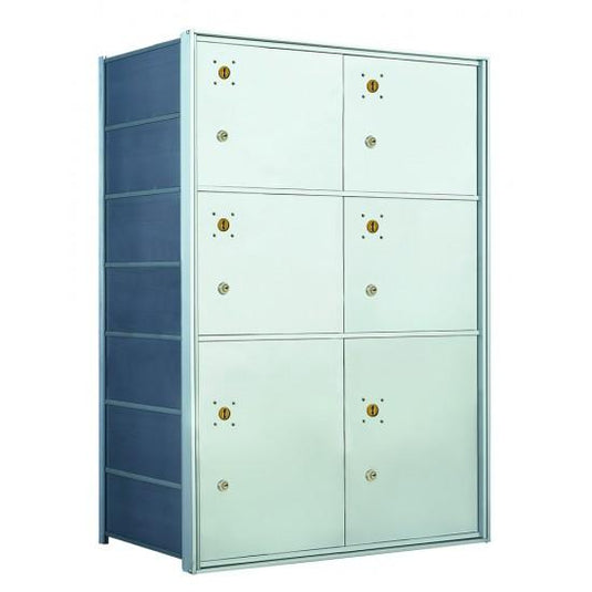 140074PLA - 6 Parcel Lockers - 1400 Series USPS 4B+ Approved Horizontal Replacement Mailbox