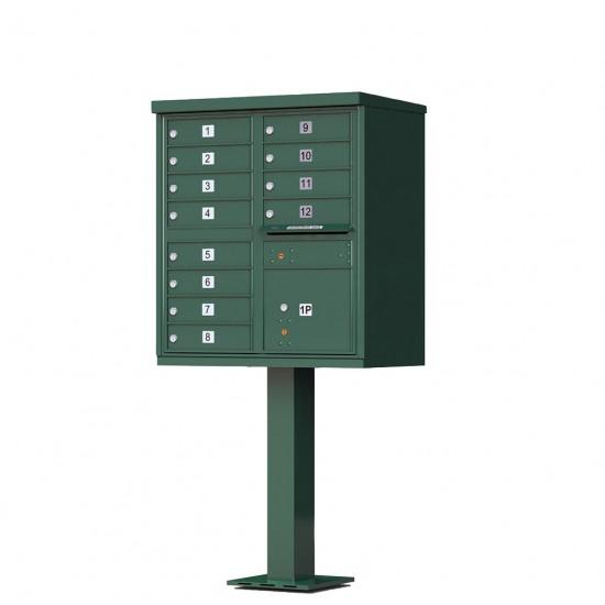 Load image into Gallery viewer, 1570-12AF - 12 Tenant Door Standard Style CBU Mailbox (Pedestal Included) - Type 2
