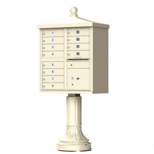 1570-12AF - 12 Tenant Door Standard Style CBU Mailbox (Pedestal Included) - Type 2