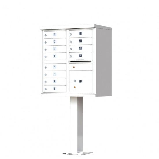 Load image into Gallery viewer, 1570-12AF - 12 Tenant Door Standard Style CBU Mailbox (Pedestal Included) - Type 2
