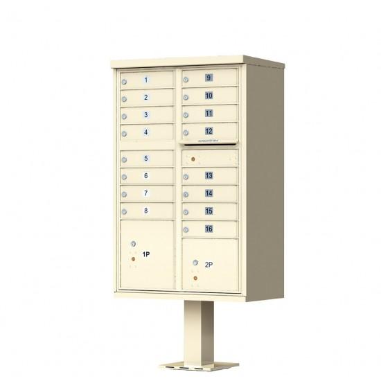 Load image into Gallery viewer, 1570-16AF - 16 Tenant Door Standard Style CBU Mailbox (Pedestal Included) - Type 3 USPS Approved Mailboxes
