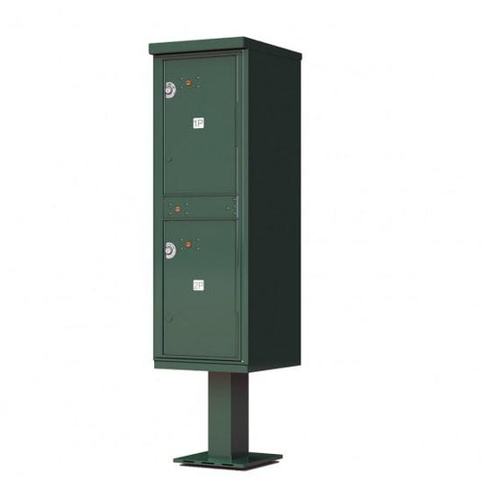 1590-T1AF - 2 Door Pedestal Style - High Security Outdoor Parcel Locker (Pedestal Included)