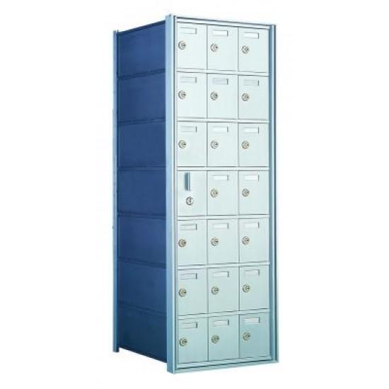 160073A - Standard 21 Door Horizontal Mailbox Unit - Front Loading - (20 Useable; 7 High)