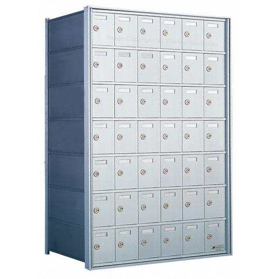 170076-SP - Custom 42 Door 7 High Horizontal Mailbox Unit - Rear Loading