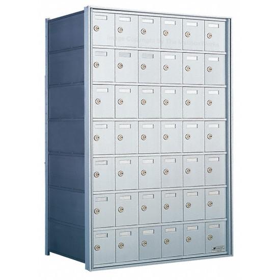 Load image into Gallery viewer, 170076-SP - Custom 42 Door 7 High Horizontal Mailbox Unit - Rear Loading
