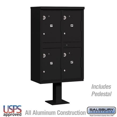 Salsbury Outdoor Parcel Locker with 4 Compartments with USPS Access – Type II