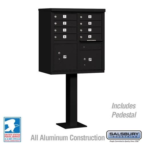 Load image into Gallery viewer, Salsbury Cluster Box Unit with 8 Doors and 2 Parcel Lockers in Black with USPS Access – Type I (SHIPS IN 5-7 DAYS)
