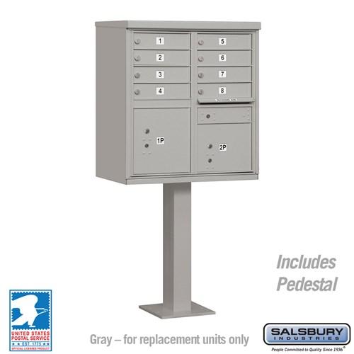 Load image into Gallery viewer, Salsbury Cluster Box Unit with 8 Doors and 2 Parcel Lockers in Black with USPS Access – Type I (SHIPS IN 5-7 DAYS)
