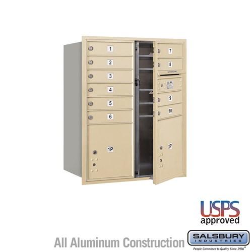 Load image into Gallery viewer, Salsbury 10 Door High 4C Horizontal Mailbox with 10 Doors and 2 Parcel Lockers with USPS Access - Front Loading
