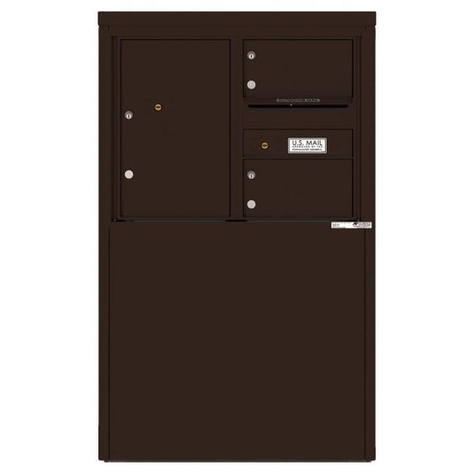 4C06D-02-D - 2 Tenant Doors with 1 Parcel Locker and Outgoing Mail Compartment - 4C Depot Mailbox Module