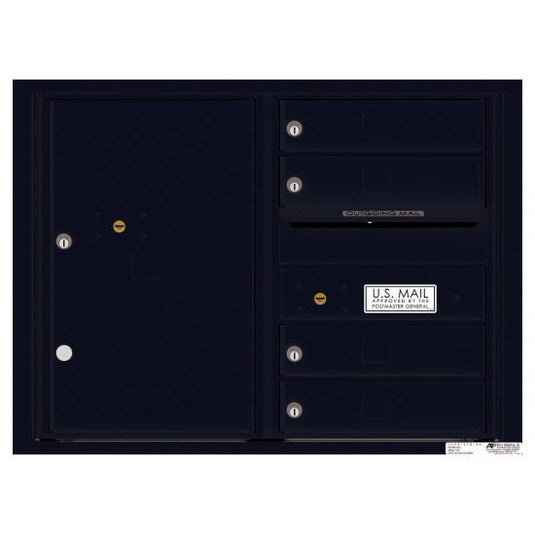 4C06D-04 - 4 Tenant Doors with 1 Parcel Locker and Outgoing Mail Compartment - 4C Wall Mount 6-High Mailboxes