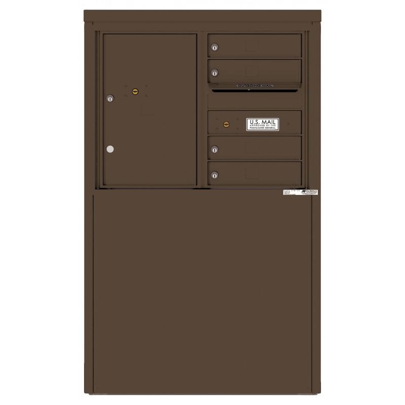 Load image into Gallery viewer, 4C06D-04-D - 4 Tenant Doors with 1 Parcel Locker and Outgoing Mail Compartment - 4C Depot Mailbox Module
