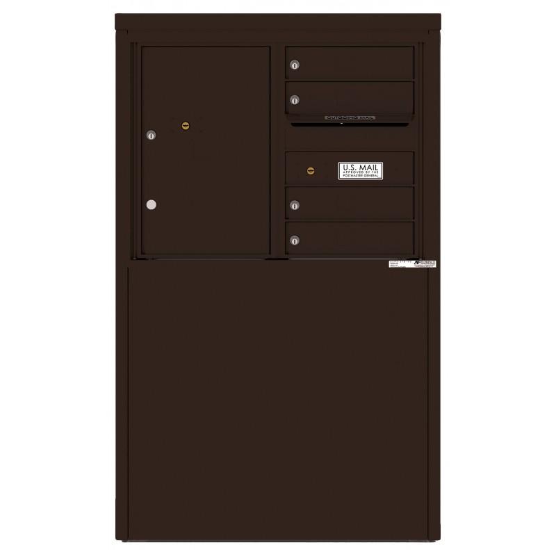 Load image into Gallery viewer, 4C06D-04-D - 4 Tenant Doors with 1 Parcel Locker and Outgoing Mail Compartment - 4C Depot Mailbox Module
