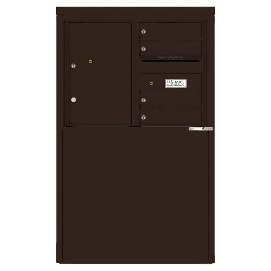 4C06D-04-D - 4 Tenant Doors with 1 Parcel Locker and Outgoing Mail Compartment - 4C Depot Mailbox Module