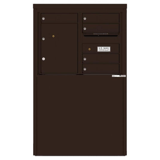 4C06D-05-D - 5 Tenant Doors with 1 Parcel Locker and Outgoing Mail Compartment - 4C Depot Mailbox Module