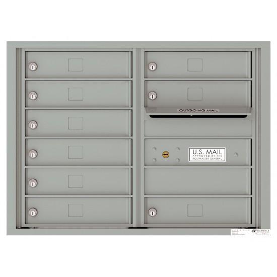 Load image into Gallery viewer, 4C06D-09 - 9 Tenant Doors with Outgoing Mail Compartment - 4C Wall Mount 6-High Mailboxes
