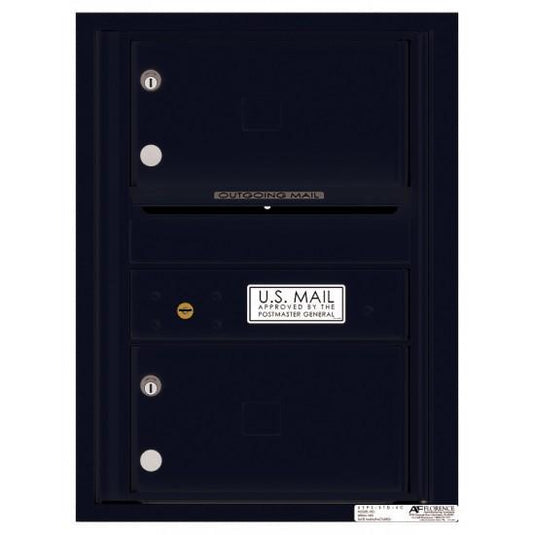 4C06S-02 - 2 Oversized Tenant Doors with Outgoing Mail Compartment - 4C Wall Mount 6-High Mailboxes