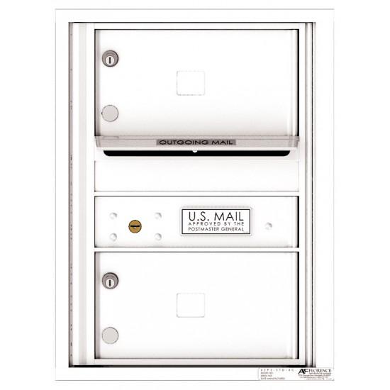 Load image into Gallery viewer, 4C06S-02 - 2 Oversized Tenant Doors with Outgoing Mail Compartment - 4C Wall Mount 6-High Mailboxes

