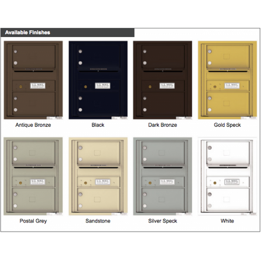 4C06S-02 - 2 Oversized Tenant Doors with Outgoing Mail Compartment - 4C Wall Mount 6-High Mailboxes