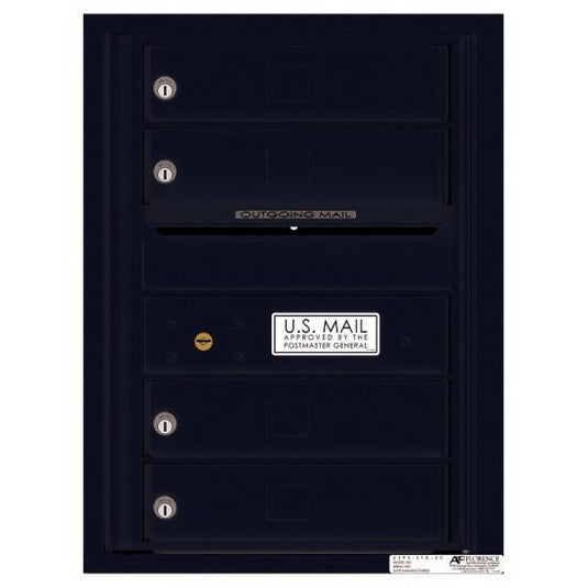 4C06S-04 - 4 Tenant Doors with Outgoing Mail Compartment - 4C Wall Mount 6-High Mailboxes