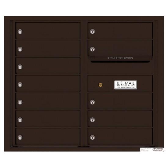 Load image into Gallery viewer, 4C07D-12 - 12 Tenant Doors with Outgoing Mail Compartment - 4C Wall Mount 7-High Mailboxes
