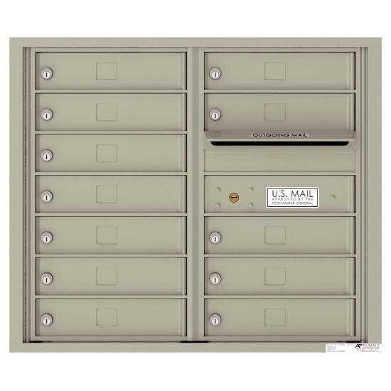 Load image into Gallery viewer, 4C07D-12 - 12 Tenant Doors with Outgoing Mail Compartment - 4C Wall Mount 7-High Mailboxes
