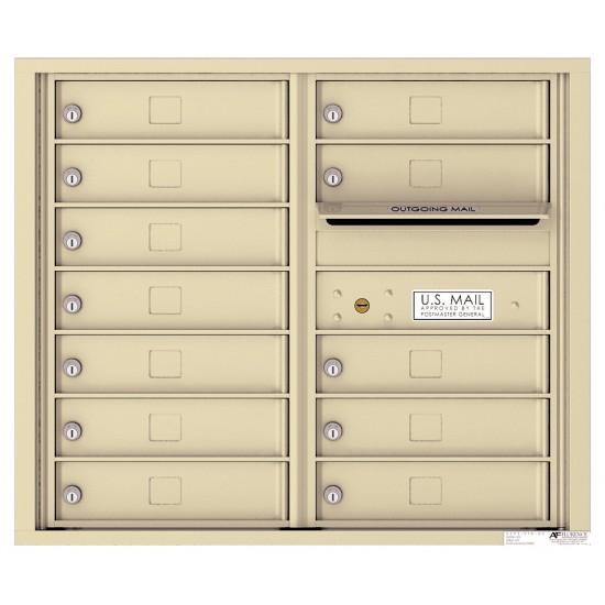 Load image into Gallery viewer, 4C07D-12 - 12 Tenant Doors with Outgoing Mail Compartment - 4C Wall Mount 7-High Mailboxes
