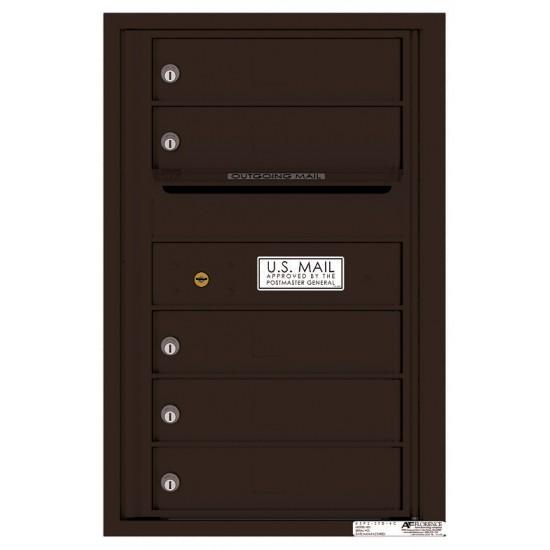 Load image into Gallery viewer, 4C07S-05 - 5 Tenant Doors with Outgoing Mail Compartment - 4C Wall Mount 7-High Mailboxes
