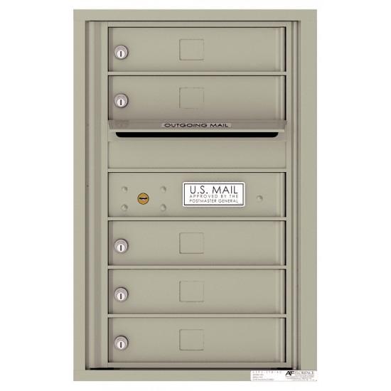 Load image into Gallery viewer, 4C07S-05 - 5 Tenant Doors with Outgoing Mail Compartment - 4C Wall Mount 7-High Mailboxes
