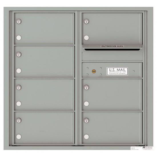 Load image into Gallery viewer, 4C08D-07 - 7 Oversized Tenant Doors with Outgoing Mail Compartment - 4C Wall Mount 8-High Mailboxes
