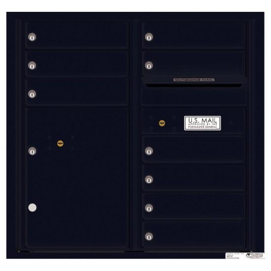 Load image into Gallery viewer, 4C08D-09 - 9 Tenant Doors with 1 Parcel Locker and Outgoing Mail Compartment - 4C Wall Mount 8-High Mailboxes
