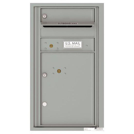 4C08S-01 - 1 Tenant Doors with 1 Parcel Locker and Outgoing Mail Compartment - 4C Wall Mount 8-High Mailboxes