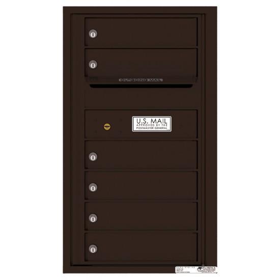 Load image into Gallery viewer, 4C08S-06 - 6 Tenant Doors with Outgoing Mail Compartment - 4C Wall Mount 8-High Mailboxes
