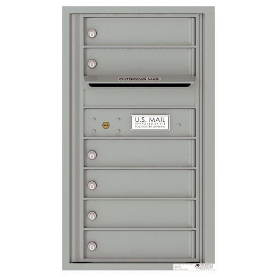 Load image into Gallery viewer, 4C08S-06 - 6 Tenant Doors with Outgoing Mail Compartment - 4C Wall Mount 8-High Mailboxes
