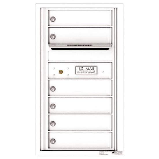 Load image into Gallery viewer, 4C08S-06 - 6 Tenant Doors with Outgoing Mail Compartment - 4C Wall Mount 8-High Mailboxes
