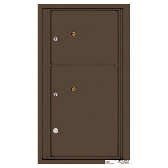 4C08S-2P - 2 Parcel Doors Unit - 4C Wall Mount 8-High