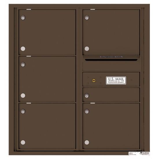 Load image into Gallery viewer, 4C09D-06 - 6 Tenant Doors with Outgoing Mail Compartment - 4C Wall Mount 9-High Mailboxes
