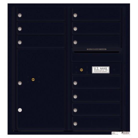 Load image into Gallery viewer, 4C09D-10 - 10 Tenant Doors with 1 Parcel Locker and Outgoing Mail Compartment - 4C Wall Mount 9-High Mailboxes
