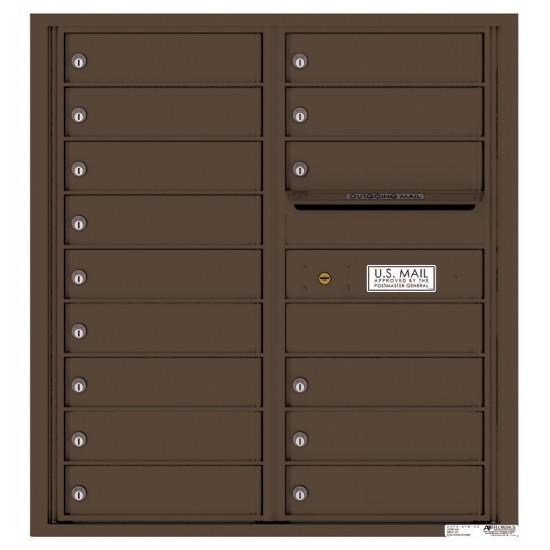 4C09D-15 - 15 Tenant Doors with Outgoing Mail Compartment - 4C Wall Mount 9-High Mailboxes