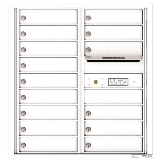 Load image into Gallery viewer, 4C09D-15 - 15 Tenant Doors with Outgoing Mail Compartment - 4C Wall Mount 9-High Mailboxes
