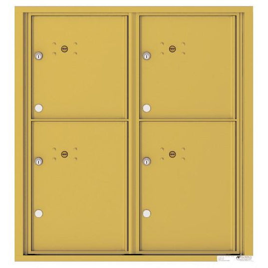 4C09D-4P - 4 Parcel Doors Unit - 4C Wall Mount 9-High