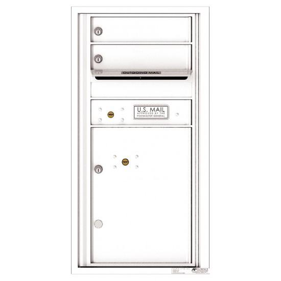 Load image into Gallery viewer, 4C09S-02 - 2 Tenant Doors with 1 Parcel Locker and Outgoing Mail Compartment - 4C Wall Mount 9-High Mailboxes
