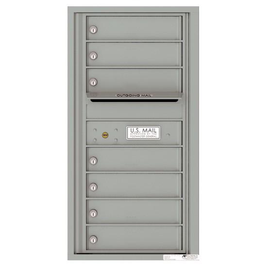 Load image into Gallery viewer, 4C09S-07 - 7 Tenant Doors with Outgoing Mail Compartment - 4C Wall Mount 9-High Mailboxes
