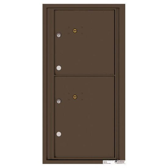 4C09S-2P - 2 Parcel Doors Unit - 4C Wall Mount 9-High