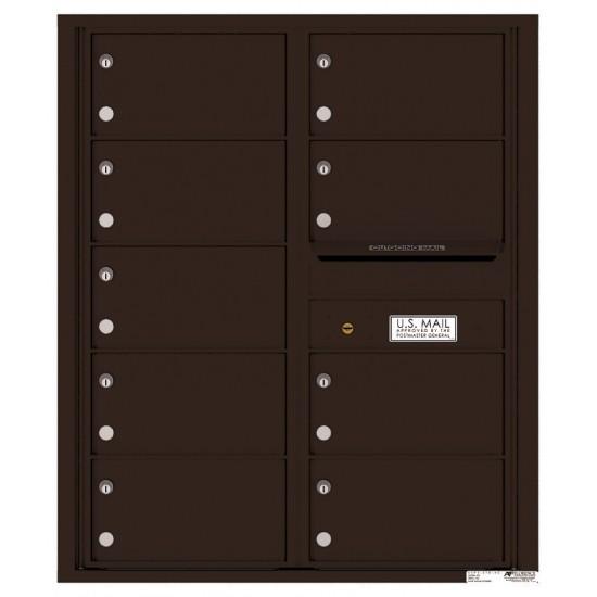 Load image into Gallery viewer, 4C10D-09 - 9 Tenant Doors with Outgoing Mail Compartment - 4C Wall Mount 10-High Mailboxes
