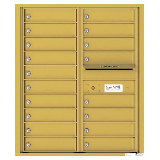 Load image into Gallery viewer, 4C10D-18 - 18 Tenant Doors with Outgoing Mail Compartment - 4C Wall Mount 10-High Mailboxes
